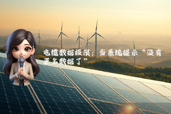 电缆数据极限：当系统提示“没有更多数据了”
