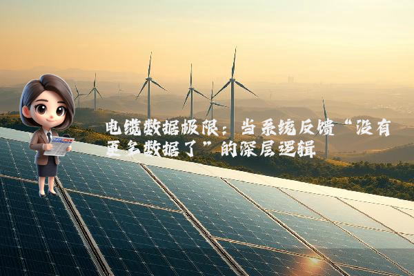 电缆数据极限：当系统反馈“没有更多数据了”的深层逻辑